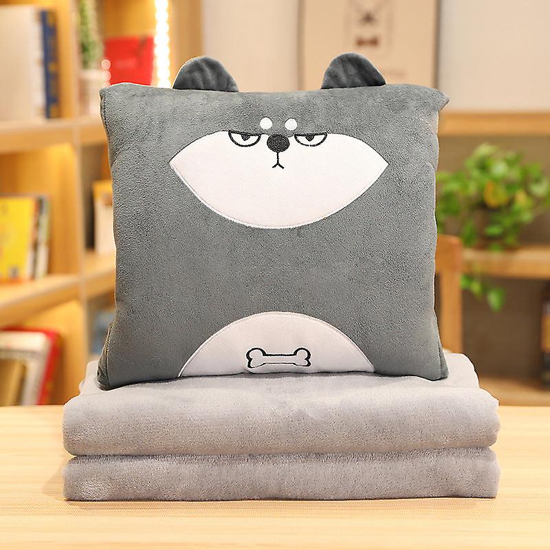 Air Conditioning Blanket Cartoon Quilt Dual Purpose Throw Pillow Blanket Hand-tucking Pillow Office