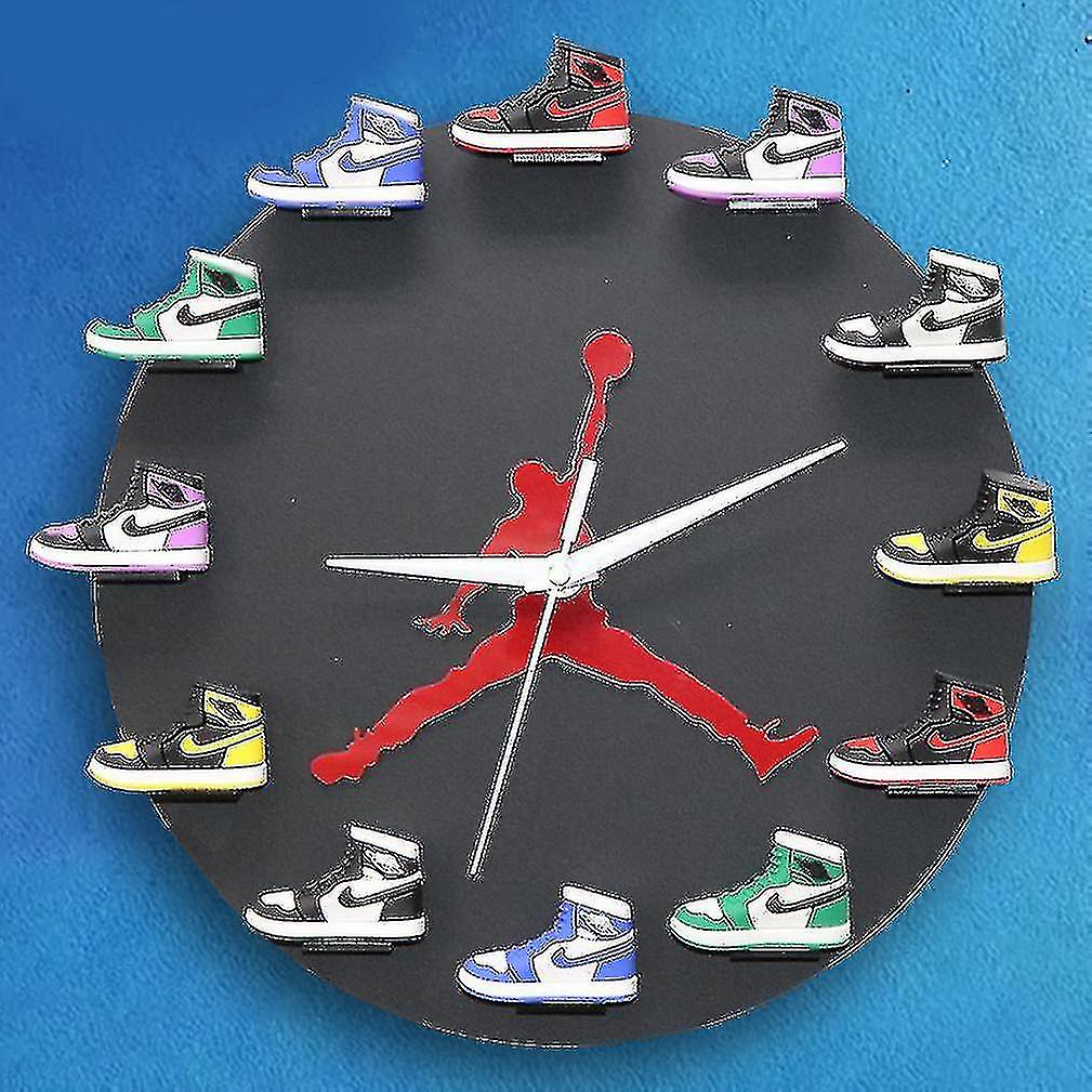 3D Aj Basketball Sneakers Wall Clock Creative Clock For Jordan
