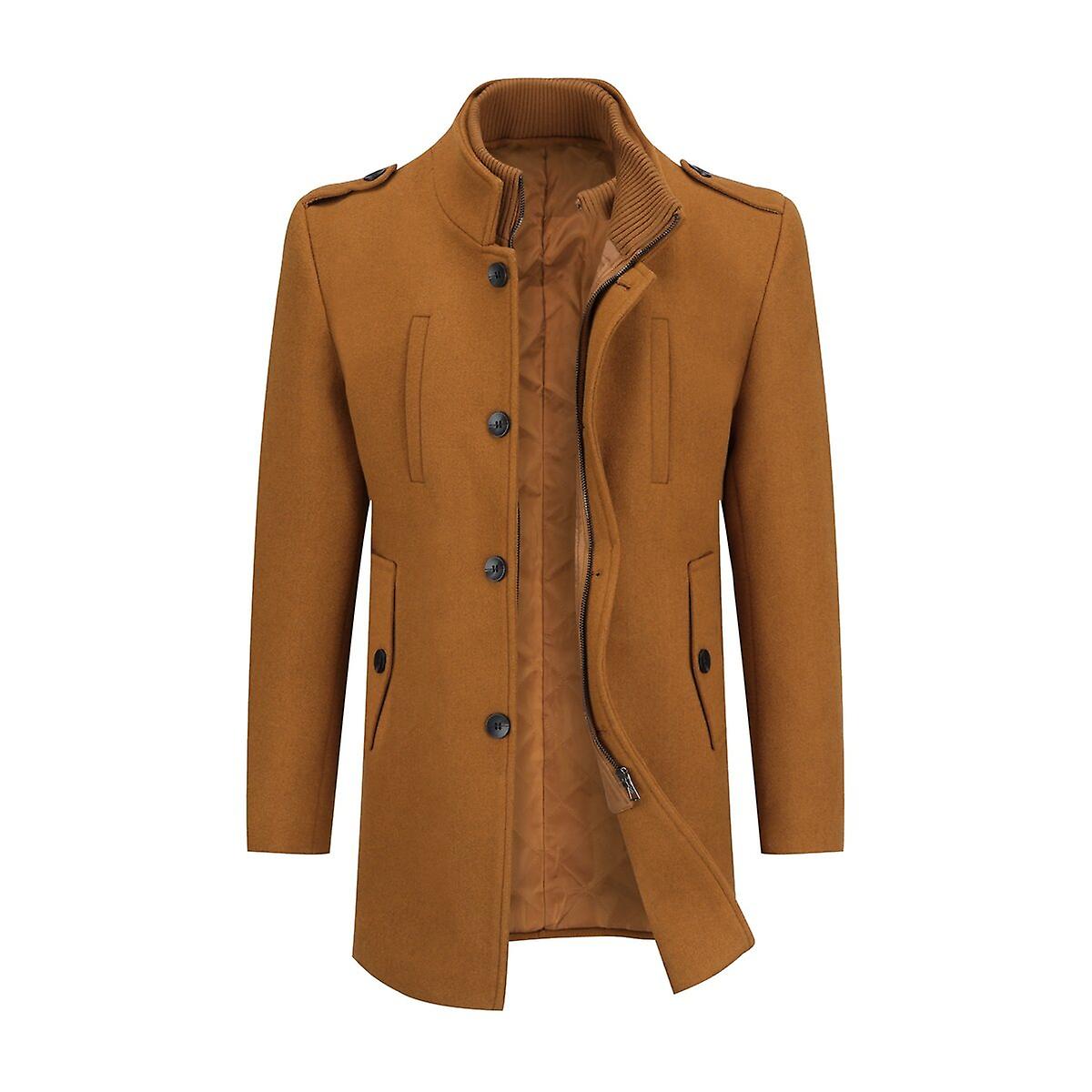 Produktbild von Peaky Blinders Mantel Männer Warmer Mantel Slim Fit Zweiteiliger Mantel Für Business Freizeit Wollmantel Mit Stehkragen Peacoat Business Slim Fit Jacke Wollmantel Herren Winter