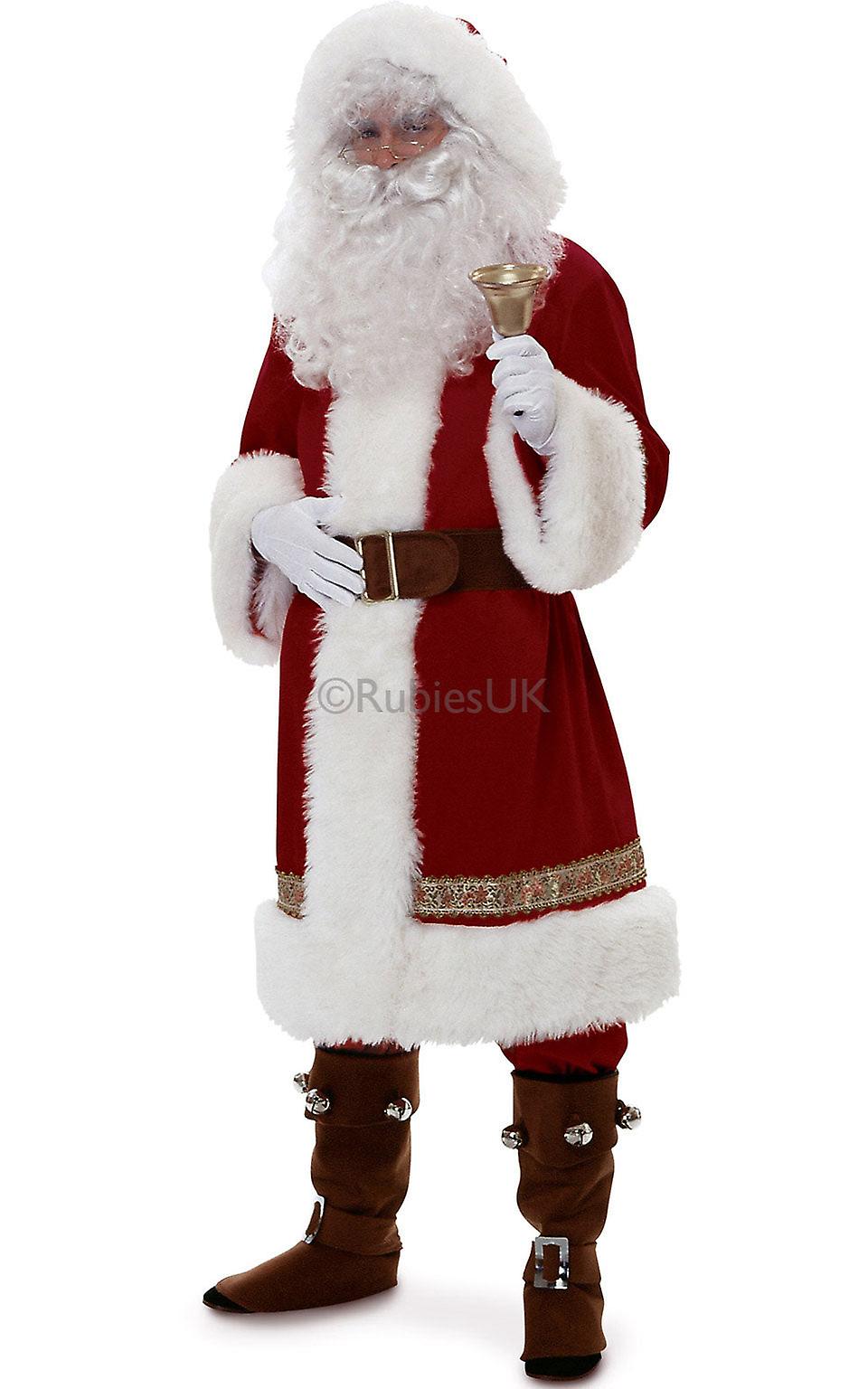 Old Time Santa With Hood Red Christmas Costume 2356ns