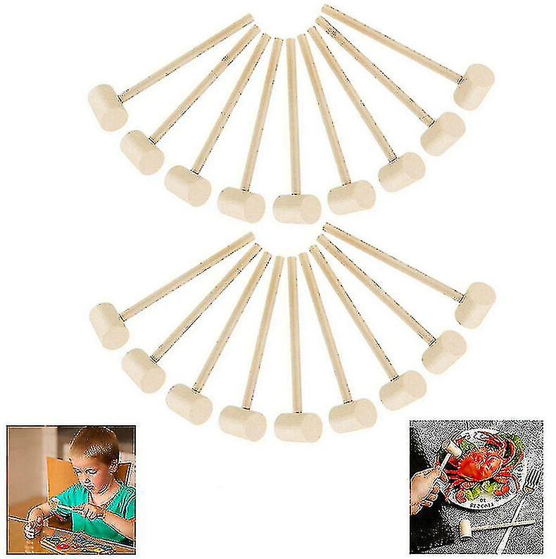 10pcs ξύλινο σφυρί που χτυπά τα παιχνίδια σφυριών εκπαιδευτικό παιχνίδι παιχνιδιών