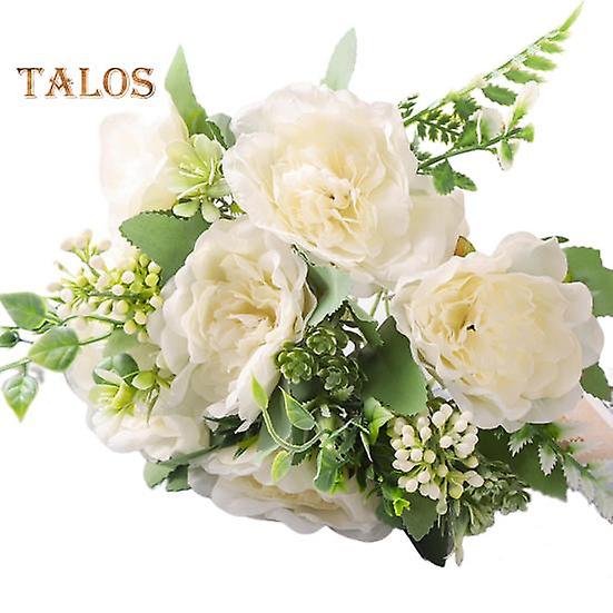 1 Bunch Artificial Camellia Vivid Appearance Decorative Eco-friendly Useful 5 Forks Simulation Flower DIY Arrange Flower Decoration