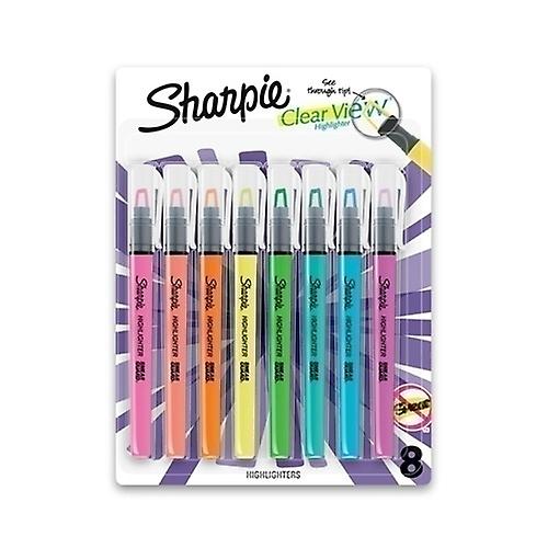 8PK Sharpie Ergonomic Durable Premium Clear View Highlighter Stick (Box of 6)