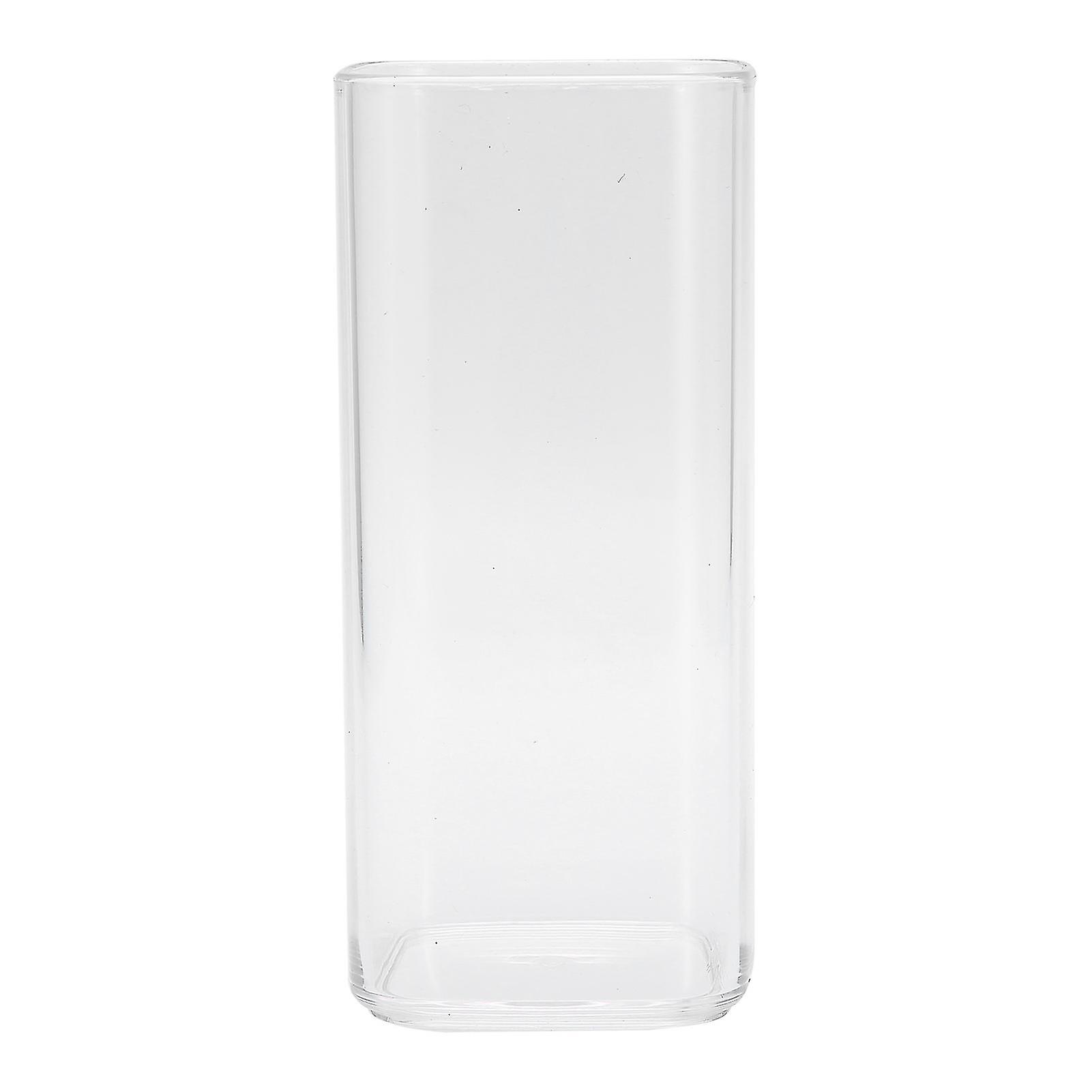 Transparent Square Acrylic Cup 400ml - Reusable Modern Mug for Tea, Milk, Juice, and Coffee - Home and Office Use