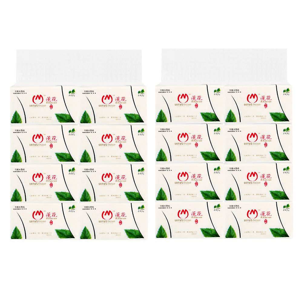 16pcs 180 x 145mm Paper Tissue 4 Layers Water Absorption Soft Face Paper Tissue