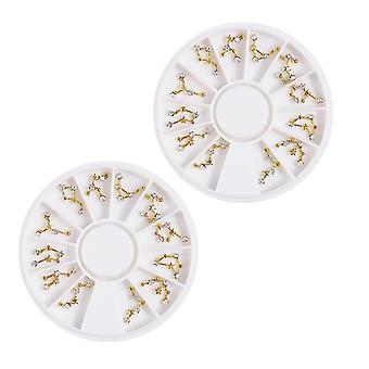 2pcs Maniküre Plattenspieler Aufkleber