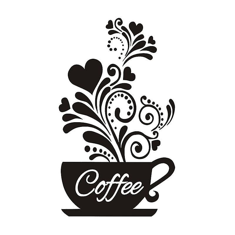 1pcs Coffee Cup Wall Sticker