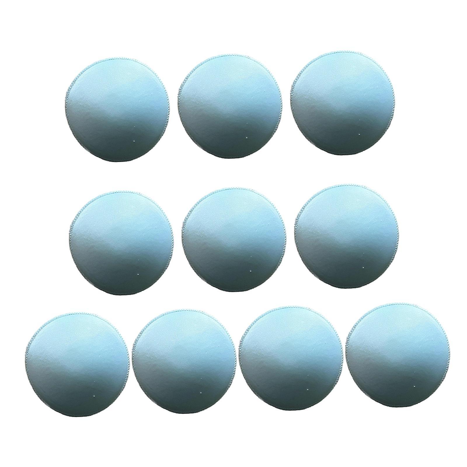 10 Pieces Reusable Nursing Pads Washable Absorbent Fabric Breastfeeding Pads blue