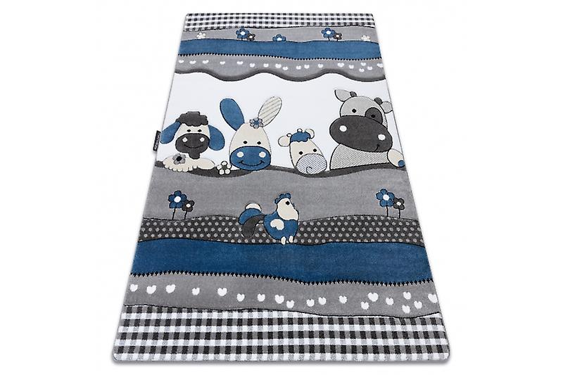 Carpet PETIT FARM ANIMALS blue