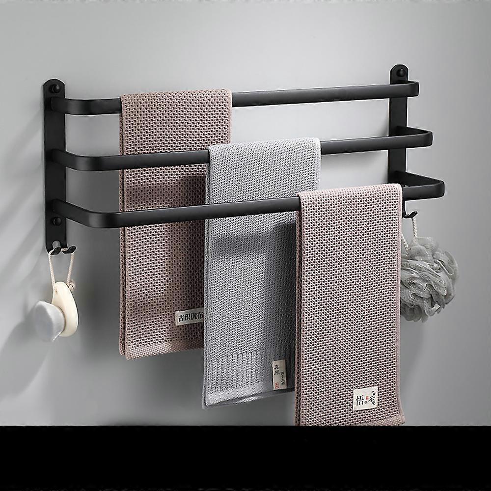 Bathroom Towel Rack, Wall Mounted Towel Bars Black