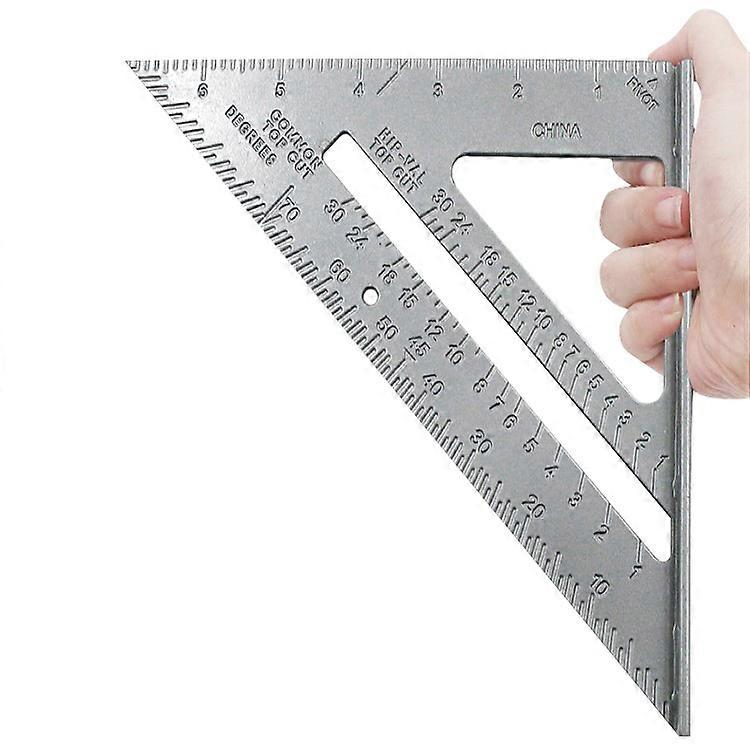 1pcs 7 Inch Triangle Square Angle Ruler, Aluminum Square Triangle Measuring, Aluminum Triangle Ruler