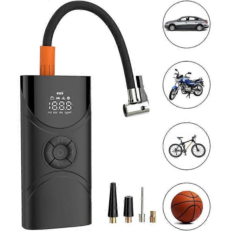 Portable Air Compressor for Tire Inflator, 150PSI Air Pump with Digital Display Pressure Gauge and Flashlight, Built-in 9000mAh Battery, Air Pump for 