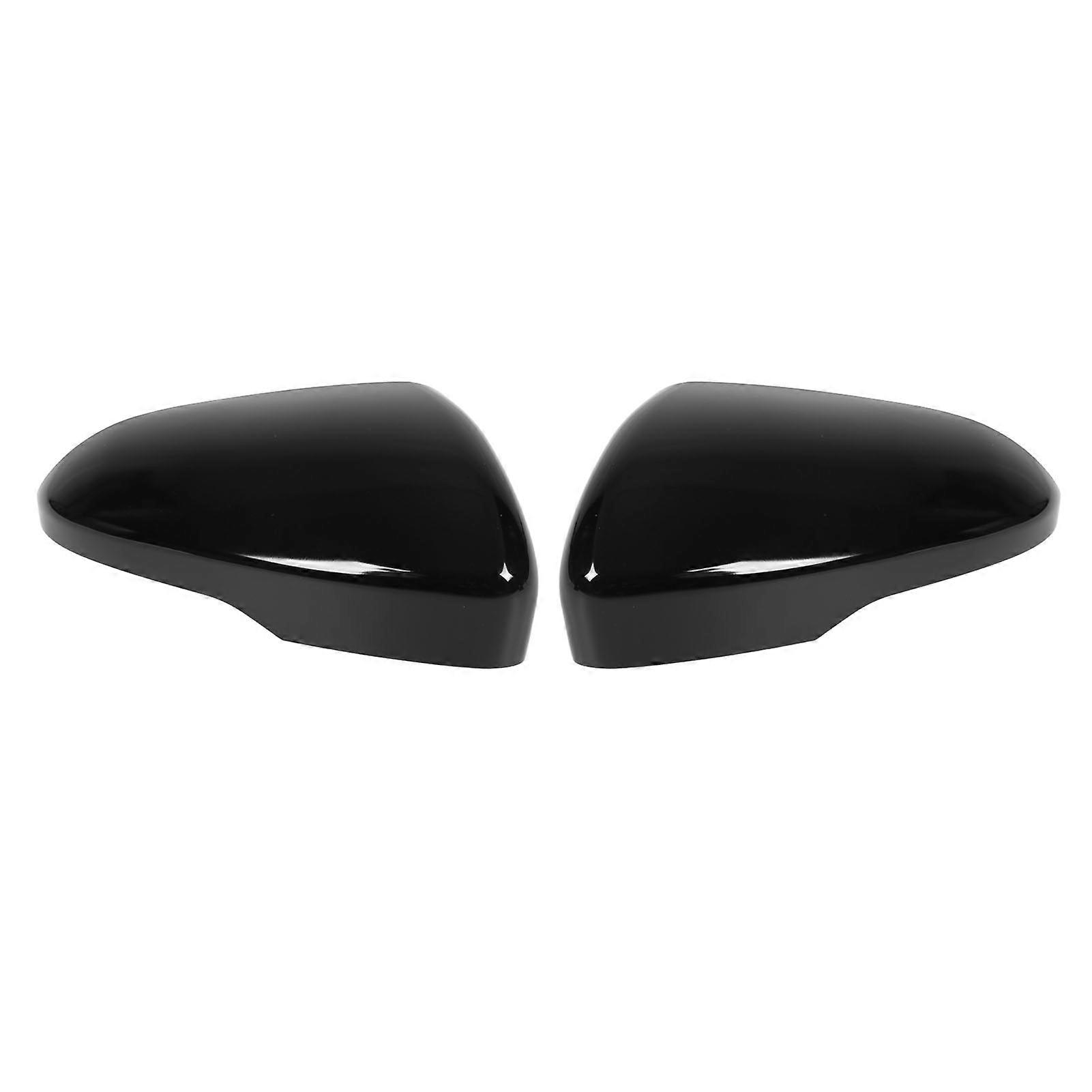 2 Pcs Car Rear View Mirror Cover Exterior Wing Mirror Protective Cap Replacement for Ford Fusion Glossy Black NO.62098