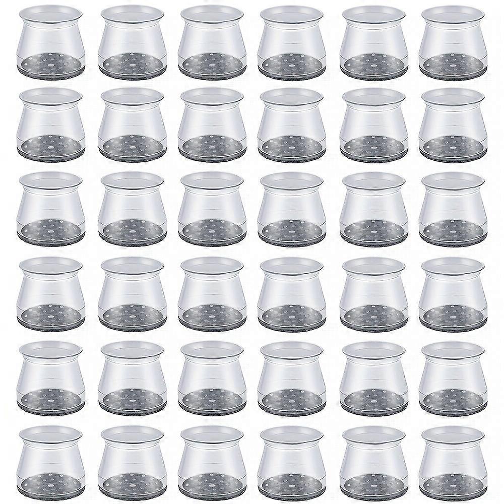 36-Piece Chair Leg Floor Protectors - Silence Noisy Floors, Safeguard Against Scratches, Smooth Gliding - Durable Silicone Construction, Soft Felt Pad