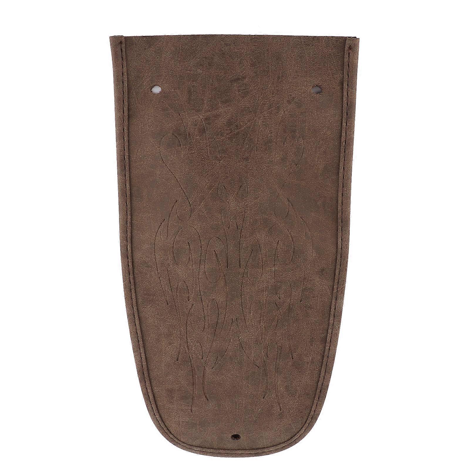 دراجة نارية الحاجز المريلة غطاء الجلود الاصطناعية الزخرفية وسادة لهب نمط يصلح ل XL 883 1200 48Brown
