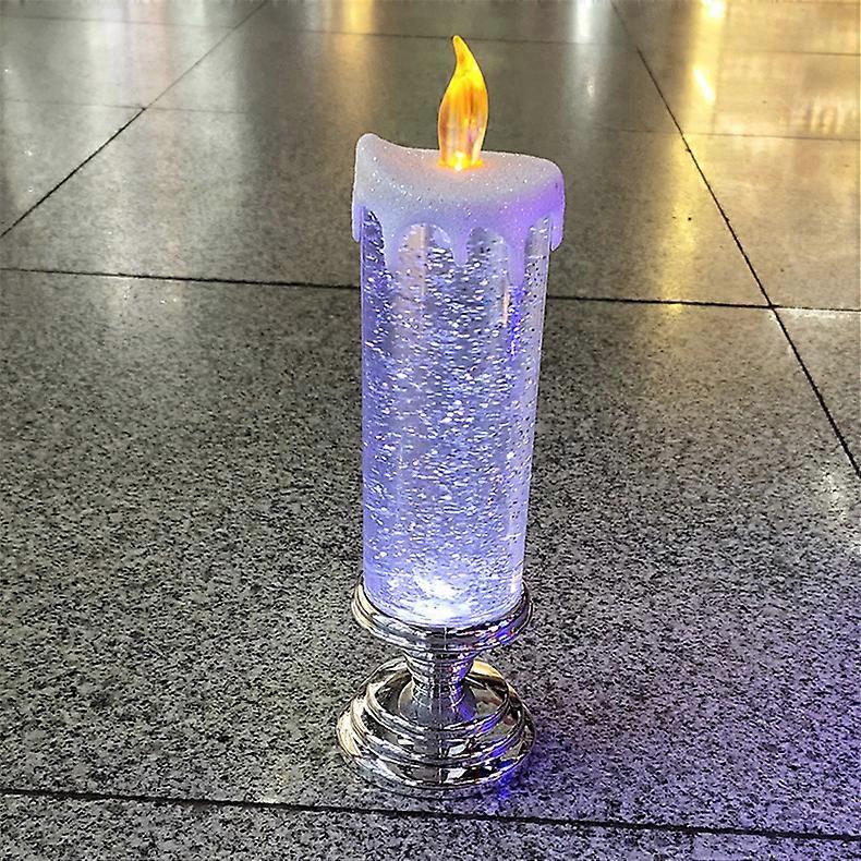 Artificial Flame Candles Decorated Christmas Candles