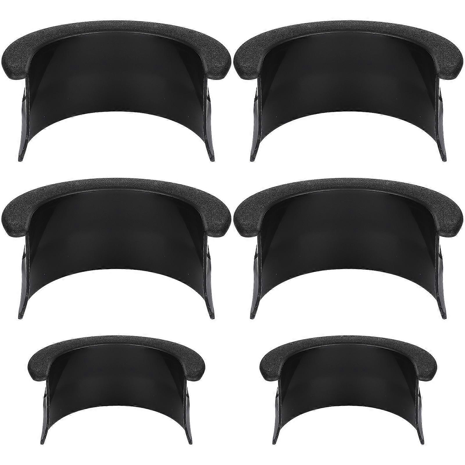 6PCS Plastic Billiards Table Pocket Liner for Pool Table Bar Home 4 Corner 2 Side Black