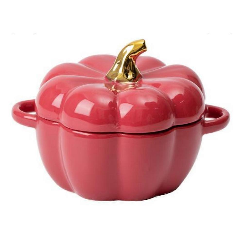 Tigelas de Abóbora Seguras para Forno de 15 Oz, Ramequins de Abóbora com Tampas, Tigelas de Sopa de Abóbora