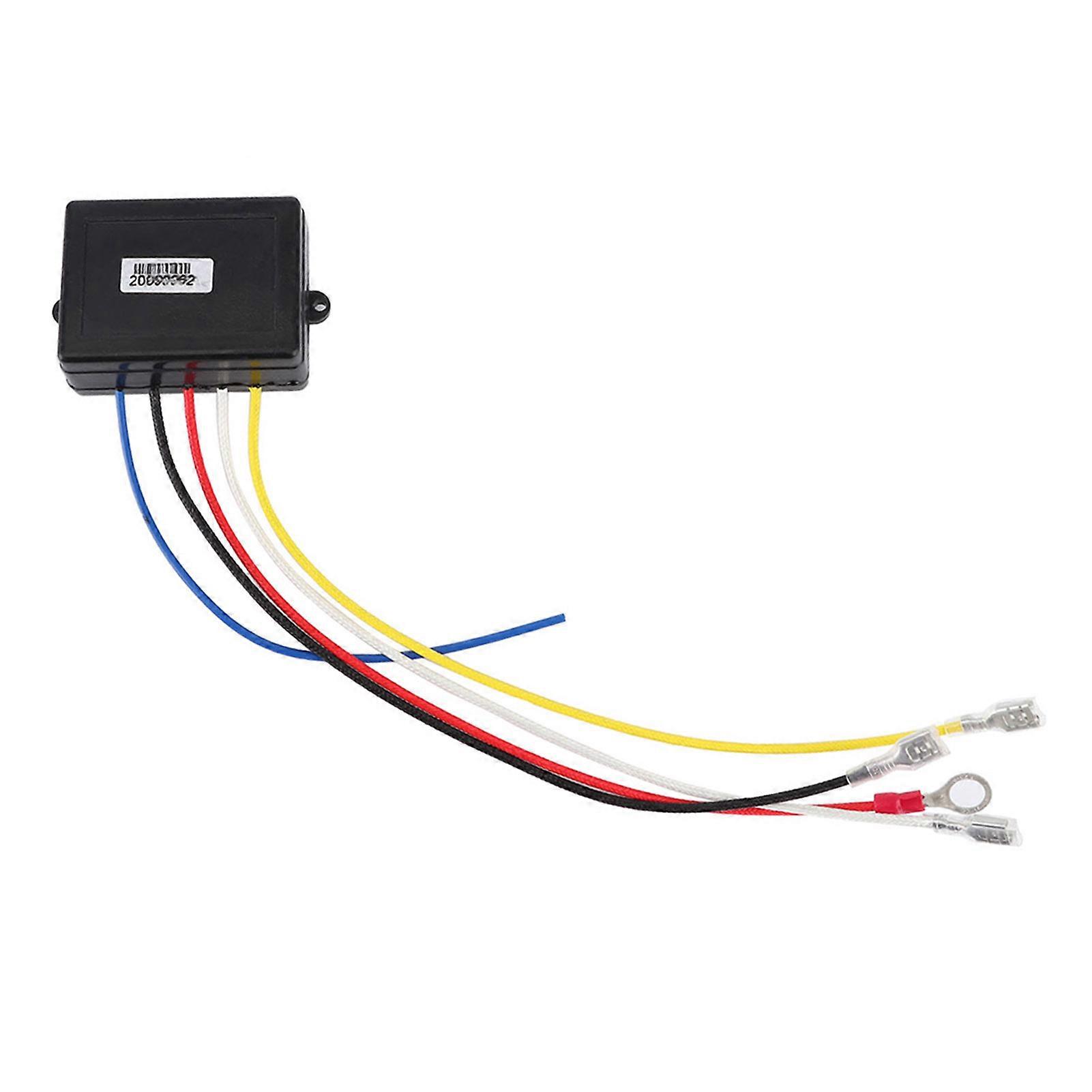 12V 400A Electric Winch Solenoid Relay Contactor with 6 Protective Caps for ATV UTV 4X4 Vehicles