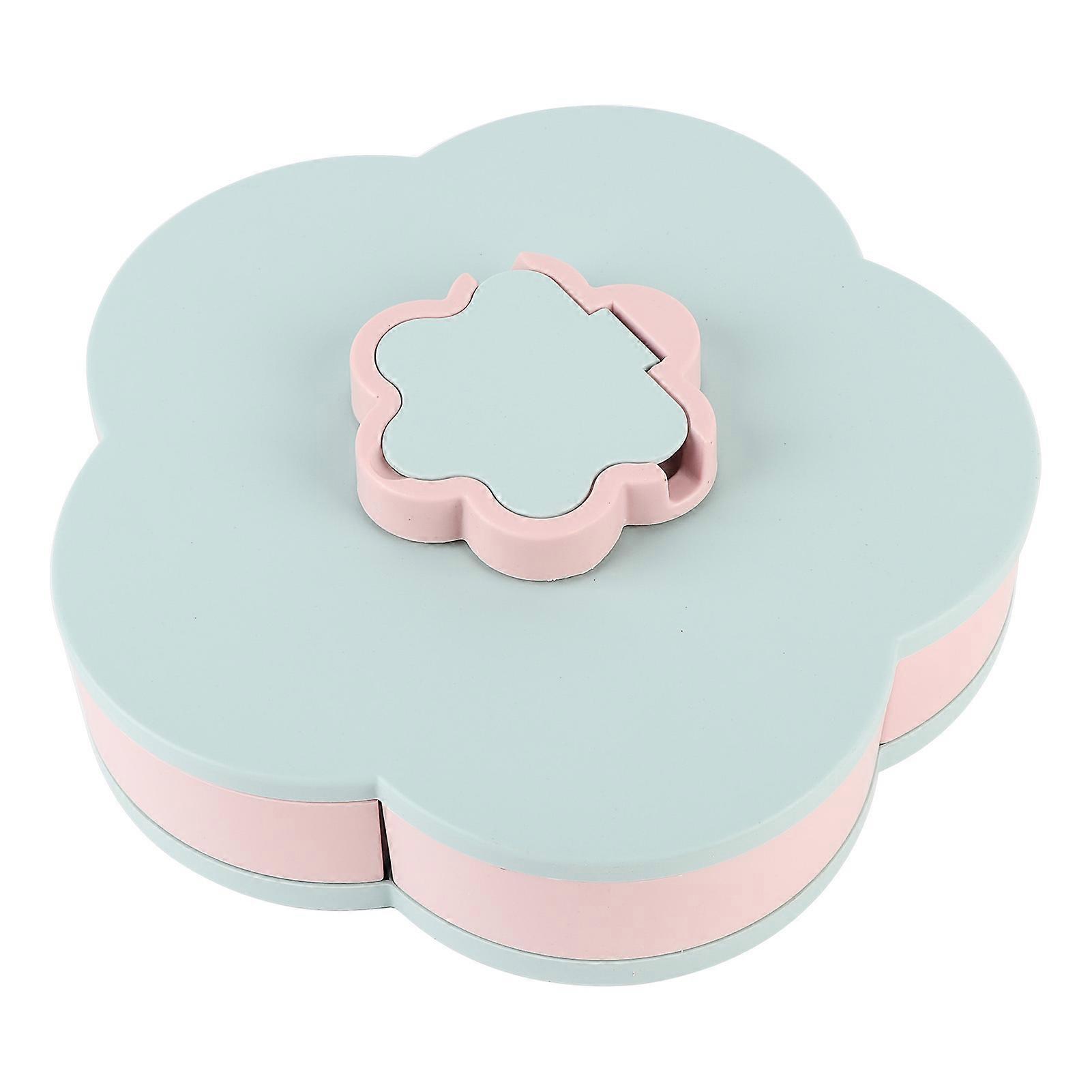 Candy Box Petal Shape Rotating Snack Storage Container Tray for Home Wedding Party