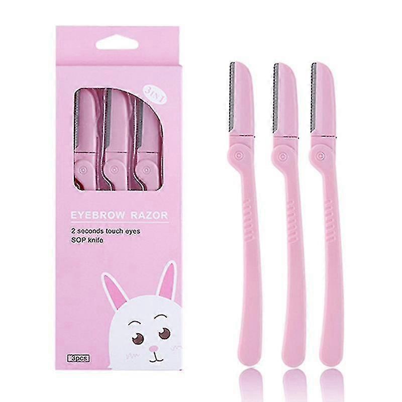 3pcs眉毛トリマー脇の下ヘアカミソリフェイシャルシェーバー