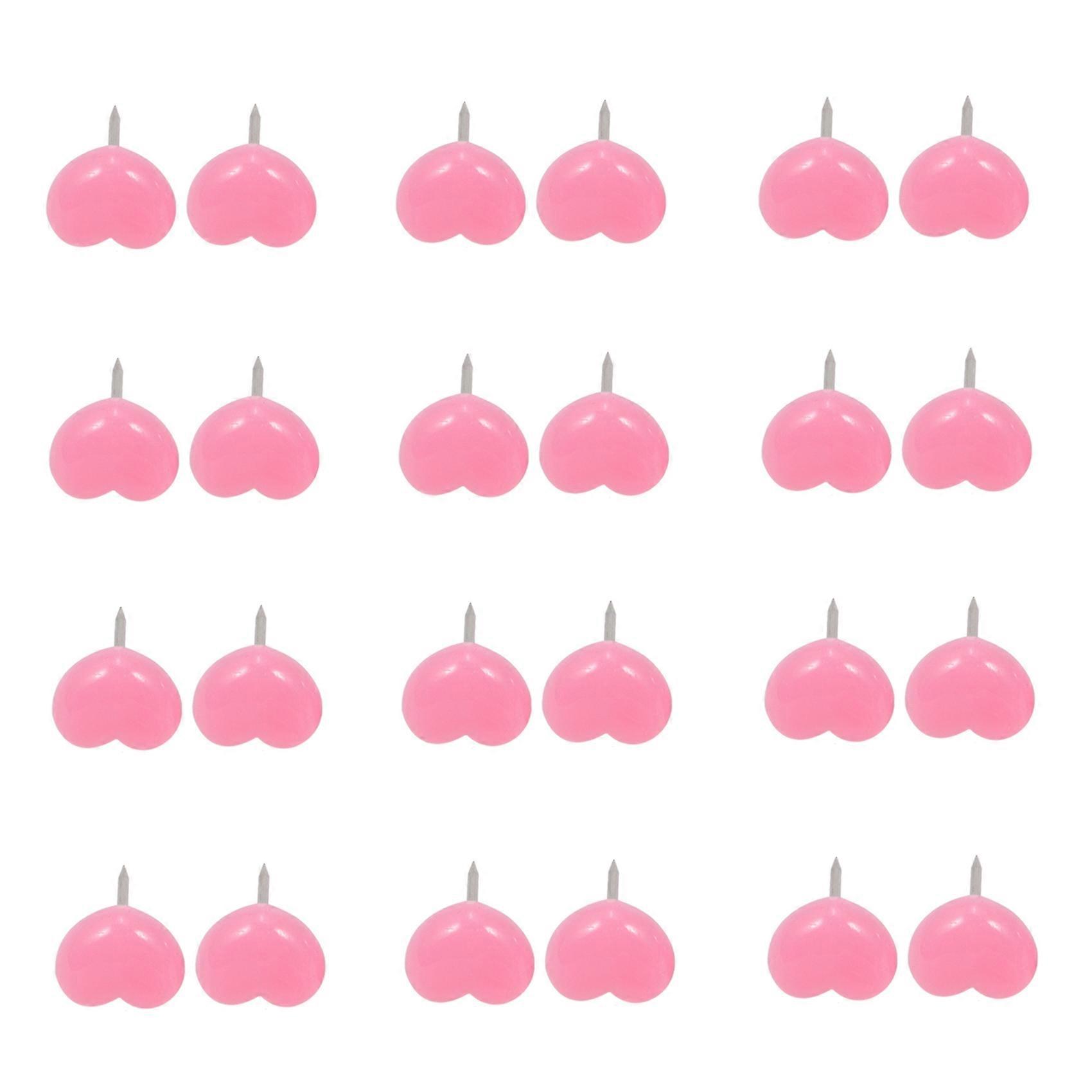 Heart shape 50pcs Plastic Quality Cork Board Safety Colored Push Pins Thumbtack Office School Acces