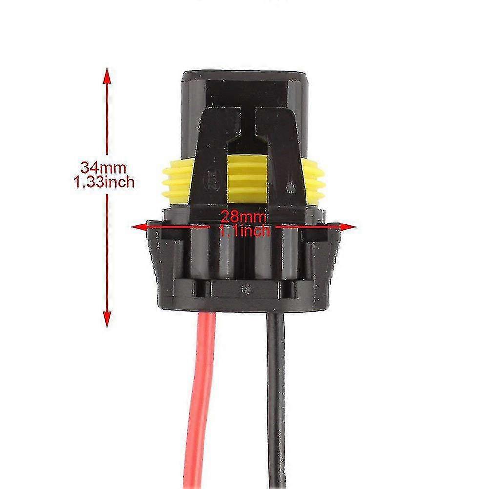 2pcs H11 Wiring Harness Socket Car Wire Connector Cable Plug Adapter For Hid Led Foglight