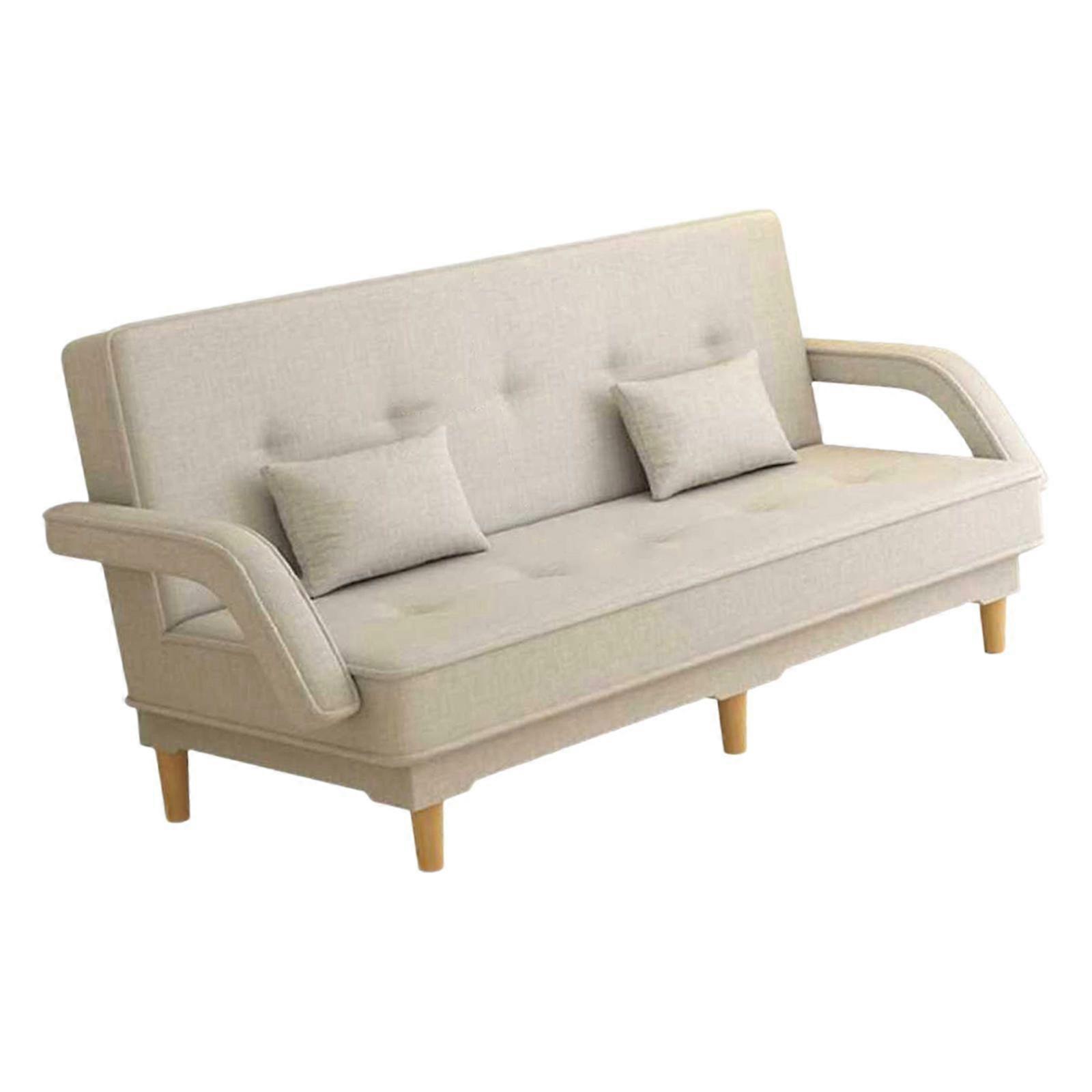 ספה נפתחת מתקפלת ספה מודרנית רכה לסלון משרד חדר אורחים בז' לבן