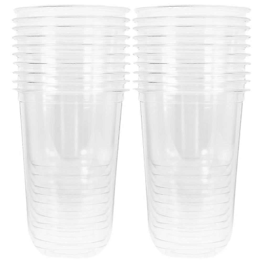 20pcs Disposable Water Cup Clear Drinking Cups Party Use Beverage Cups Juice Cup
