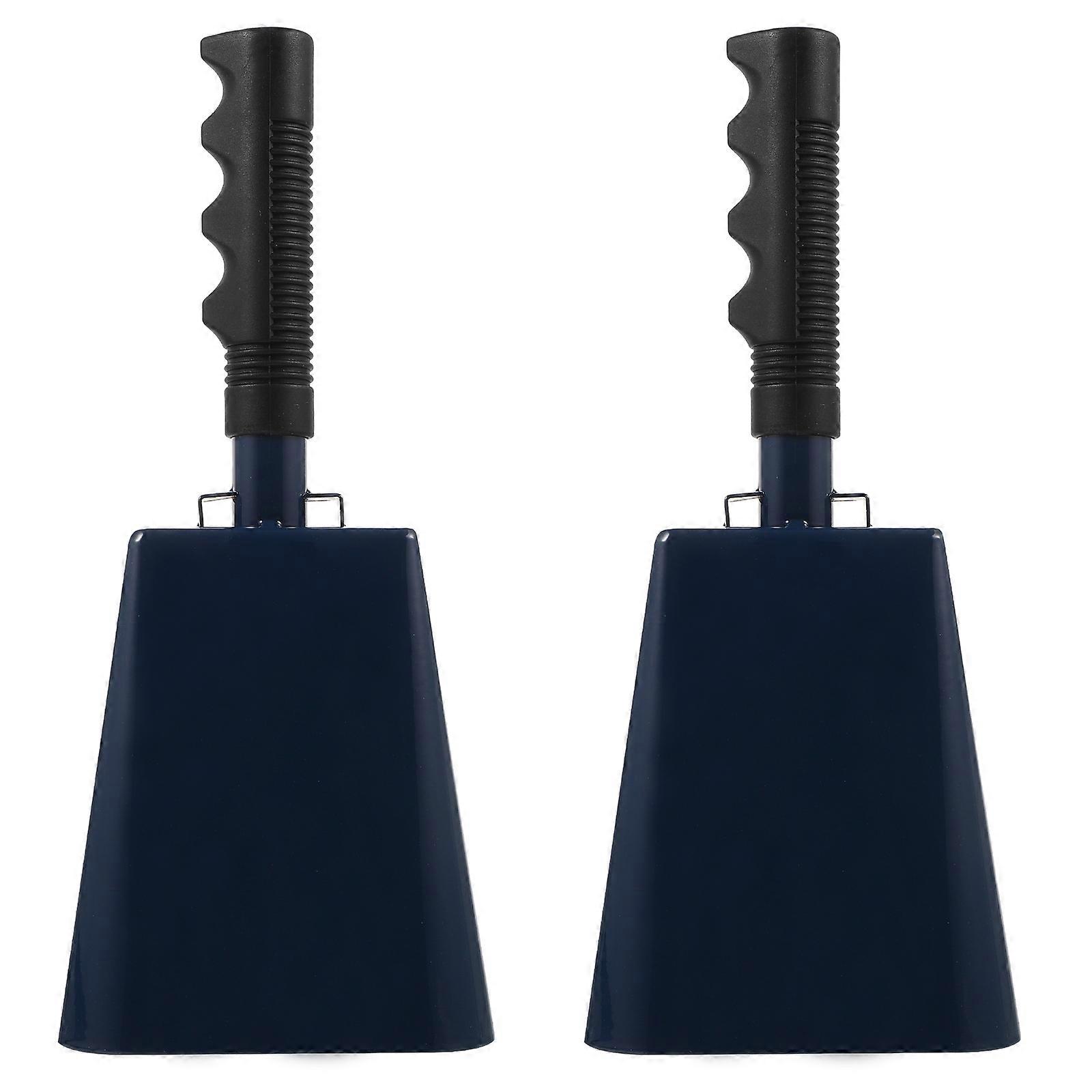 2pcs Cowbell with Handle Noise Maker Sports Events Cowbell Cheering Hand Cowbell Prop for Party