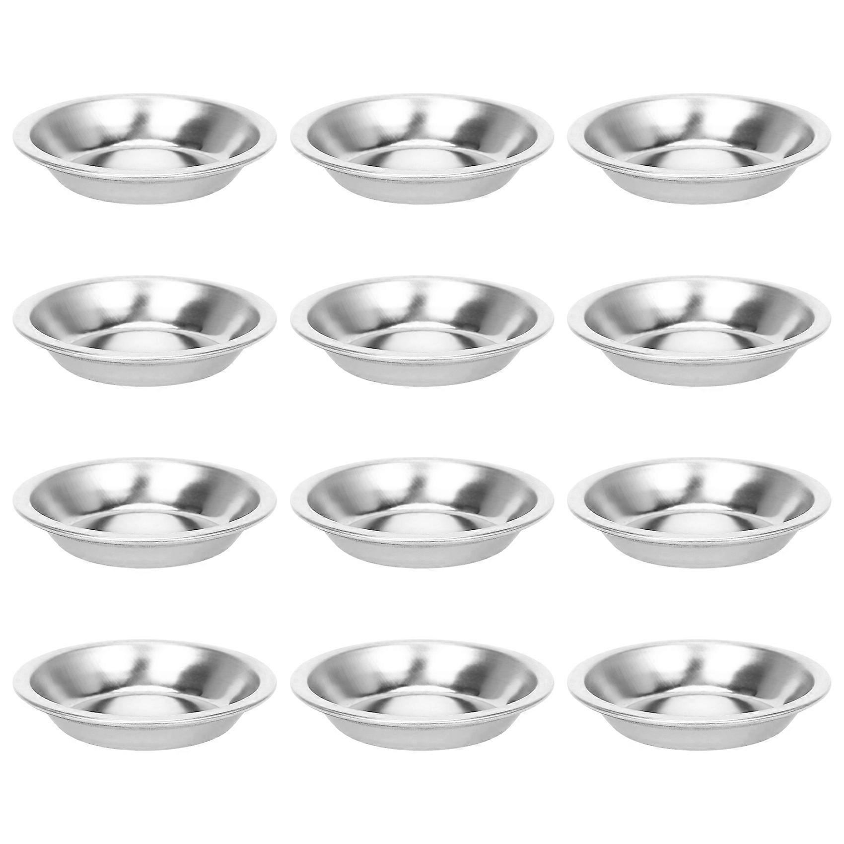 12Pcs Stainless Steel Color Paint Tray Model Palette for Mixing Color, Oil, Water Based Painting 5c