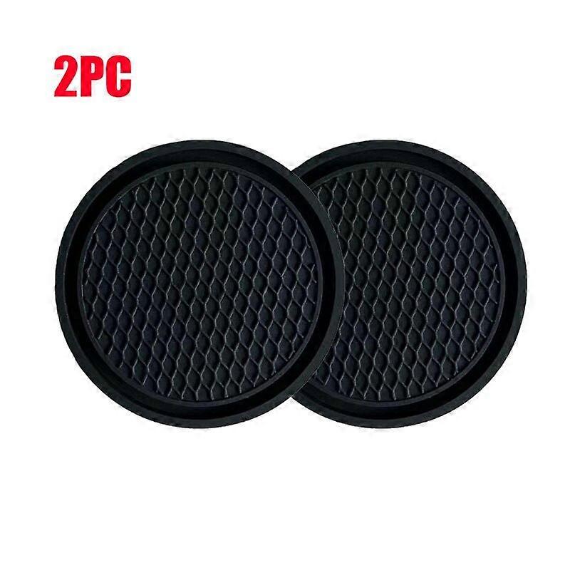 1/2pcs/set Anti Slip Car Auto Cup Holder Black Insert Coasters Pads Interior Accessories Universal Fits Perfectly for Most Cups