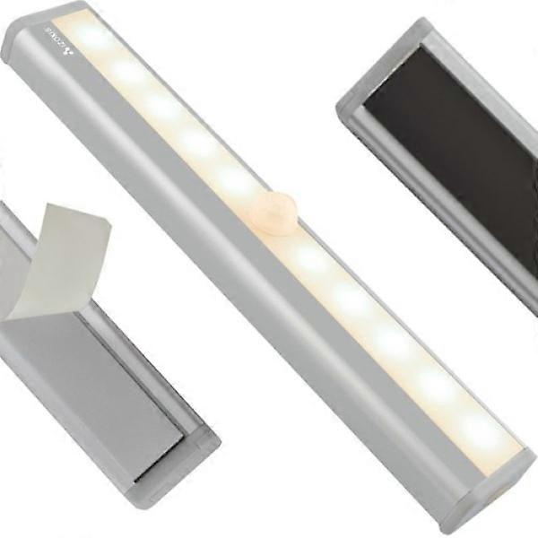Wardrobe lamp Motion sensor / Self-adhesive LED lamp - 20 cm Silver