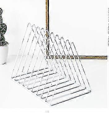 Hmwy-scandinavian Style Minimalistic 5 Slot Magazine Or File Storage Rack(white)