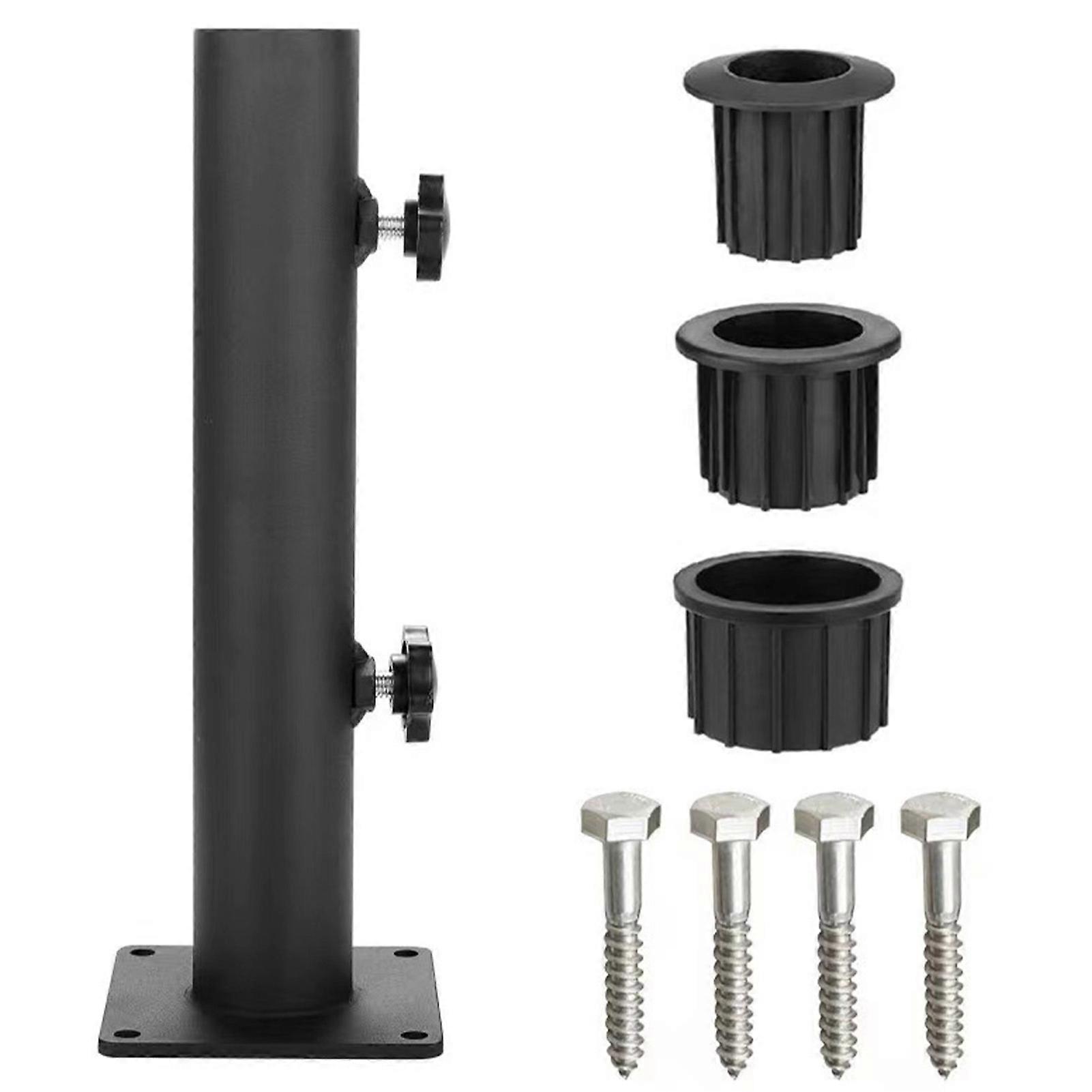 Outdoor Deck Umbrella Mount Set Umbrella Brackets Flag Pole Holder for Outdoor Backyard Balcony