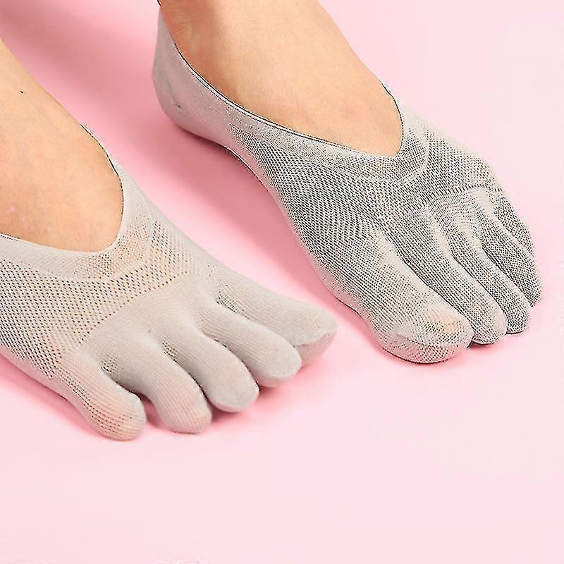 5 Pairs Fingers Invisible Liner Boat, Invisible Ankle Toe Socks, Ultra-thin Shallow Mouth Socks
