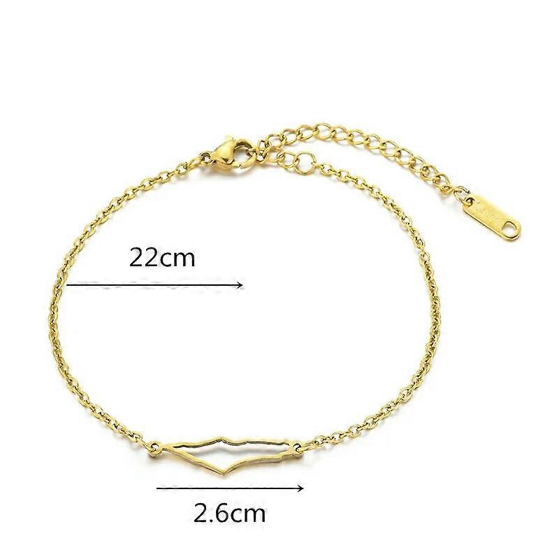 Palestine in Arabic Map String Bracelet Jewelry Chains