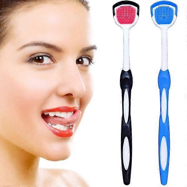 2-Pack Tongue Brush and Scraper Set for Fighting Bad Breath