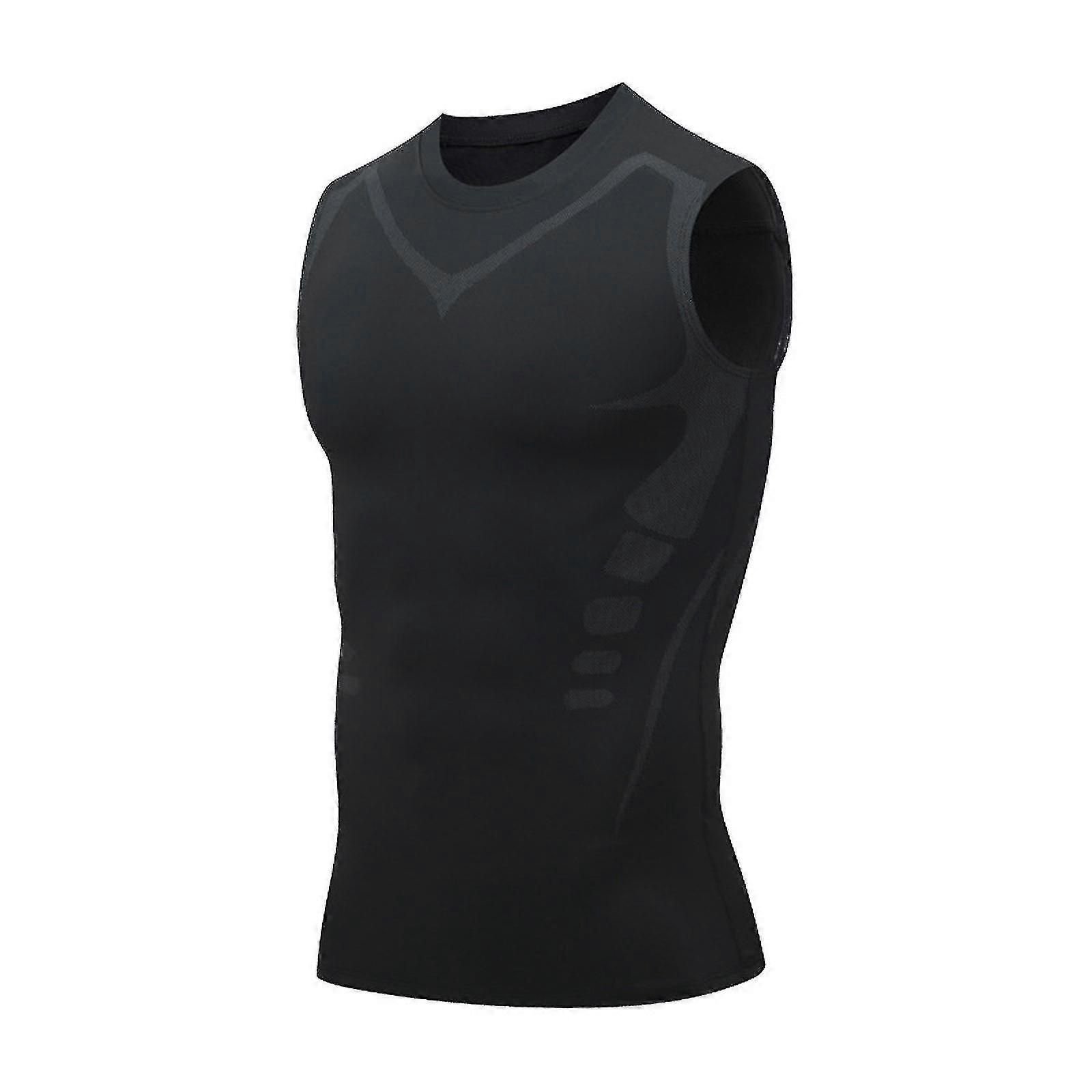 Guys Men's Chest Gynecomastia Compression Top,ionic Shaping Vest
