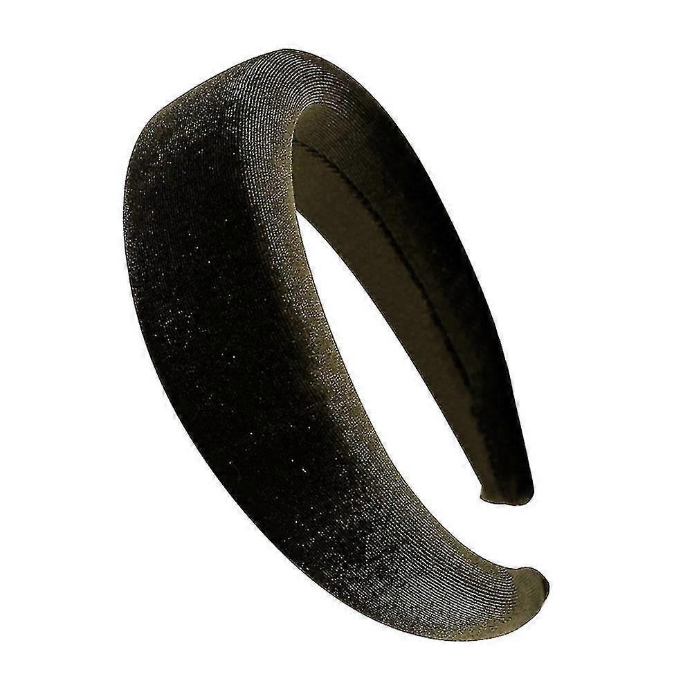 Headbands For Women Head Bands - Hair Accessories Velvet Padded Cute Beauty Fashion Hairbands Girls Vintage Head Hair Bands Boho Wide Band Armygreen
