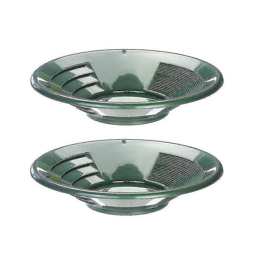 2stk Plast Guld Pan Basin Minedrift Pan Uddybning Prospektering River Tool Vask Guld Panorering Udstyr