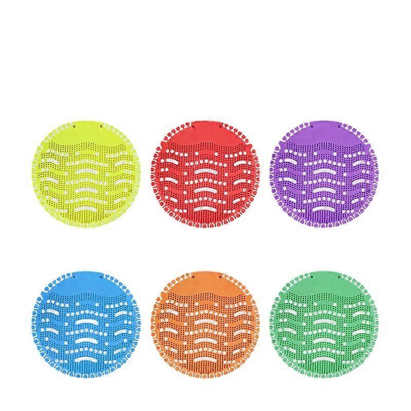 6pcs Urinal Screen & Deodorizer - Urinal Screen,Strong Fragrance,Less Splash,Dirt,Perfumed Fits Most Urinal At Restaurants