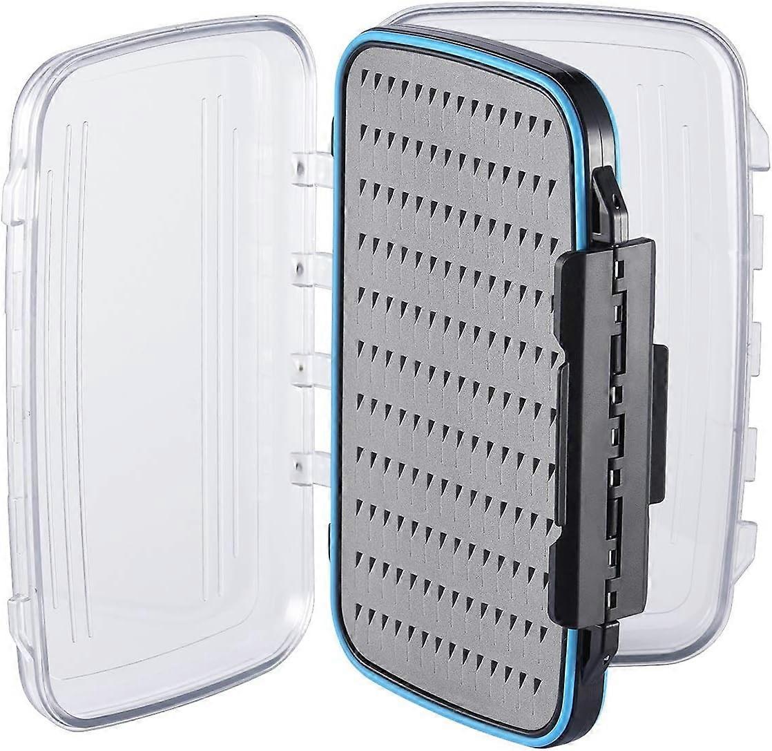Fly Fishing Box Two-sided Waterproof Lightweight Fly Box Easy Grip Transparent Lid Fly Fishing Lures Box Multiple Sizes