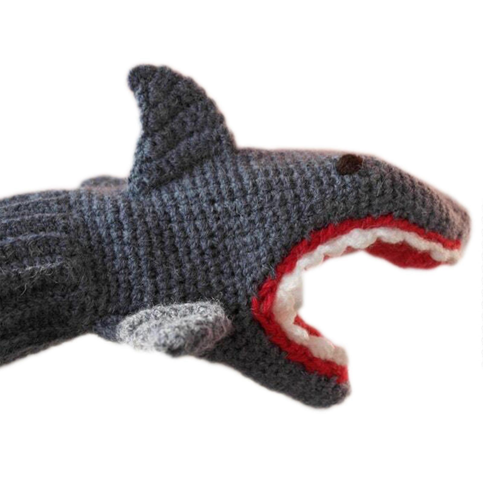 Gants en forme de requin de dessin animé Gant d’équitation de cyclisme à doigt complet pour l’hiver froid