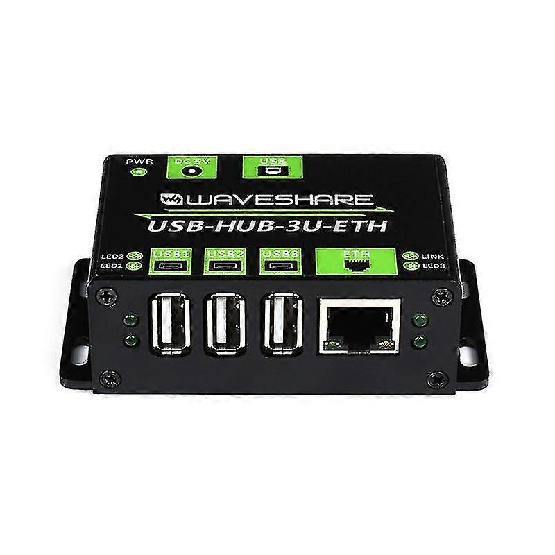 Waveshare Usb-hub-3u-eth Industrial Grade Hub 3xusb 2.0 Us Plug