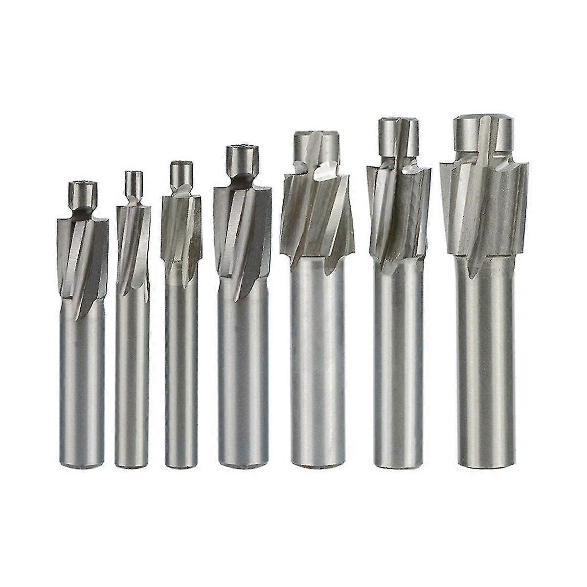 Guide Slotted Countersunk Die M3-m12 Milling Cutter 7 Pieces Of 4-tooth High-speed Steel Milling Cu