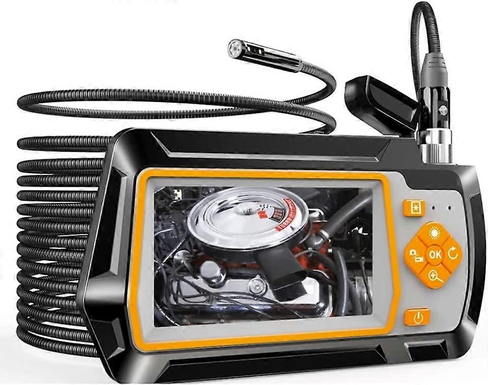 Single & Dual Endoscope Camera 1080P, 4.3" IPS Screen Endoscope Camera with Light, Industrial Video Inspection Camera, 3X Zoom IP67 Waterproof Snake C