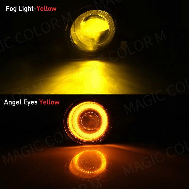 2 Pcs Angel Eye Fog Light For Toyota Highlander Kluger Avalon Prius C-HR CHR Estima 4Runner Car LED Len DRL Daytime Running Lamp