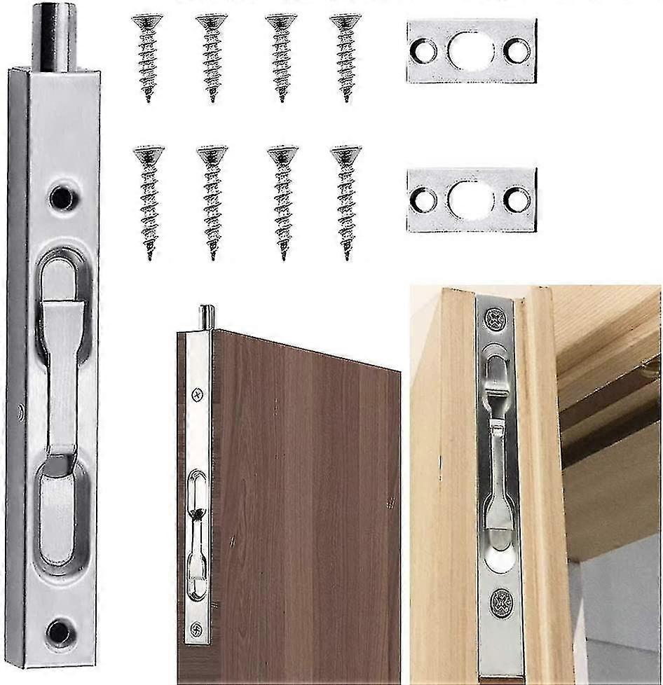 Mortise Lock Door Latch 6 Inch Sliding Latch Lever Handle Concealed Door Latch With Screws 2 Pieces