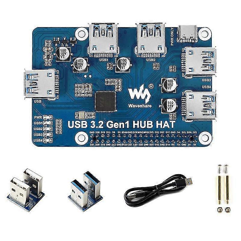 USB 3.2 Gen1 HUB HAT Expansion Board for B 3 B+ 3 B 2B Zero Zero 2 W Zero WH,Plug and Play